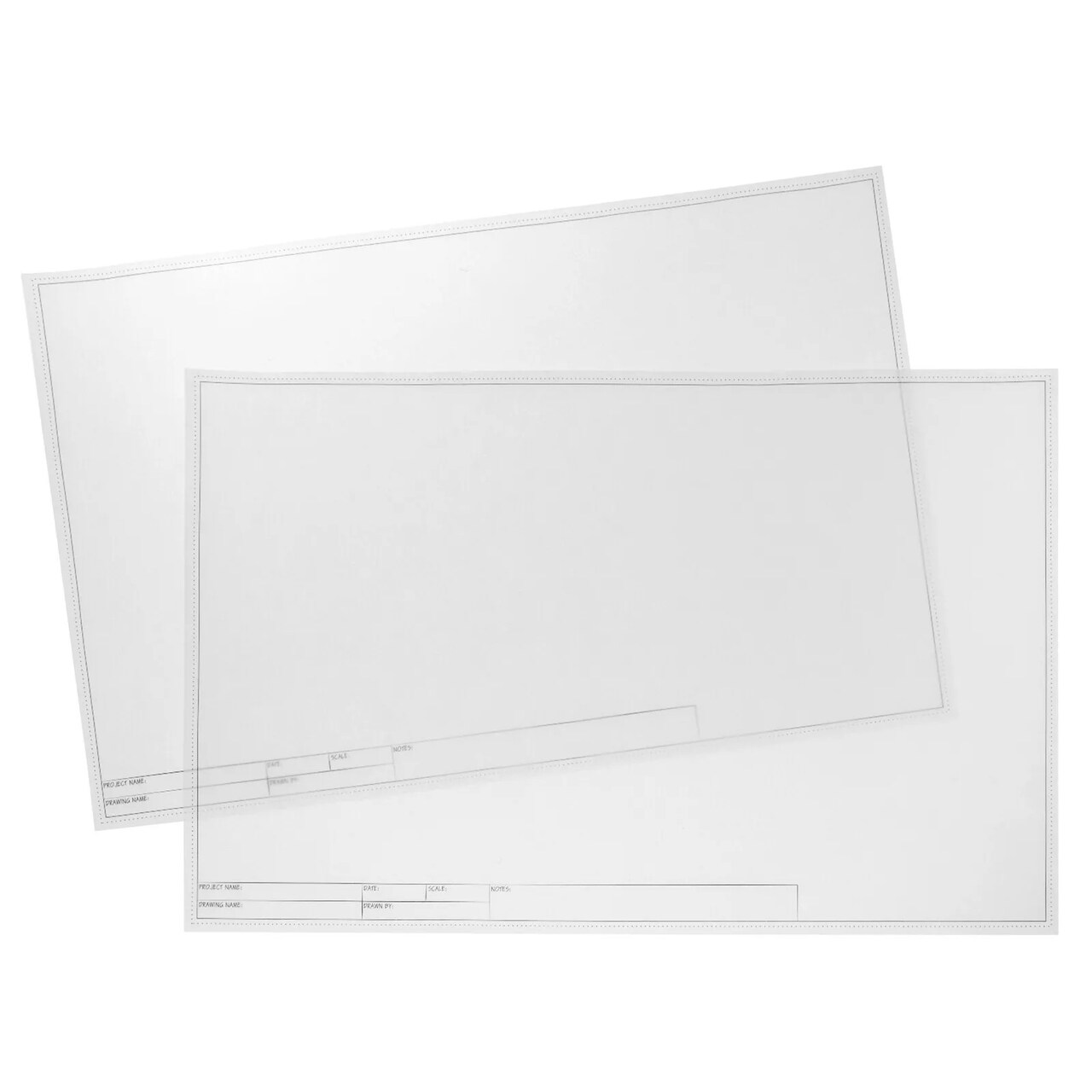 20 Sheets Architectural Vellum Paper with Engineer Title Block, 11x17"